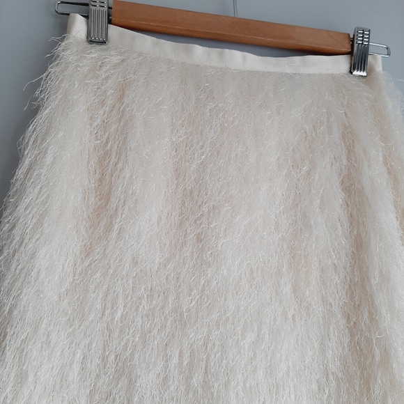 H&M x Lana del Rey Faux Feather Fringe Mini Skirt Sz 4 - Picture 3 of 10